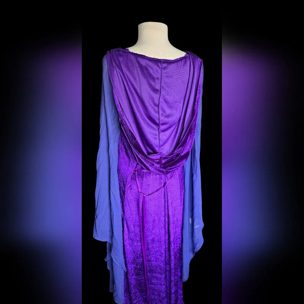 Purple Renaissance Fantasy Halloween Costume Size M/L - Picture 4 of 7